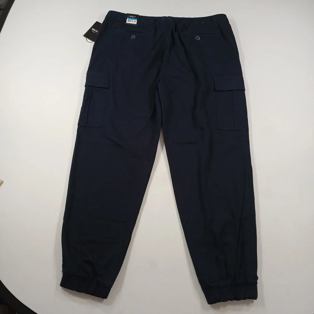GALAXY Slim Fit Cargo Jogger Pants Mens 2XL XXL‎ Navy Blue $58 NEW